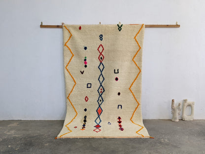 DecorBites™ Moroccan Handmade Traditional Azilal Rug 246 X 143 Cm