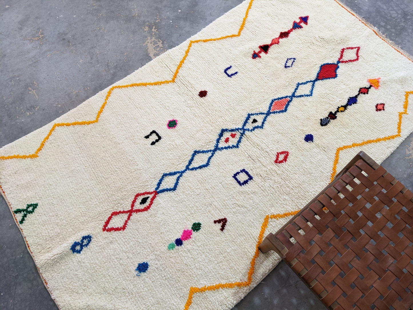 DecorBites™ Moroccan Handmade Traditional Azilal Rug 246 X 143 Cm