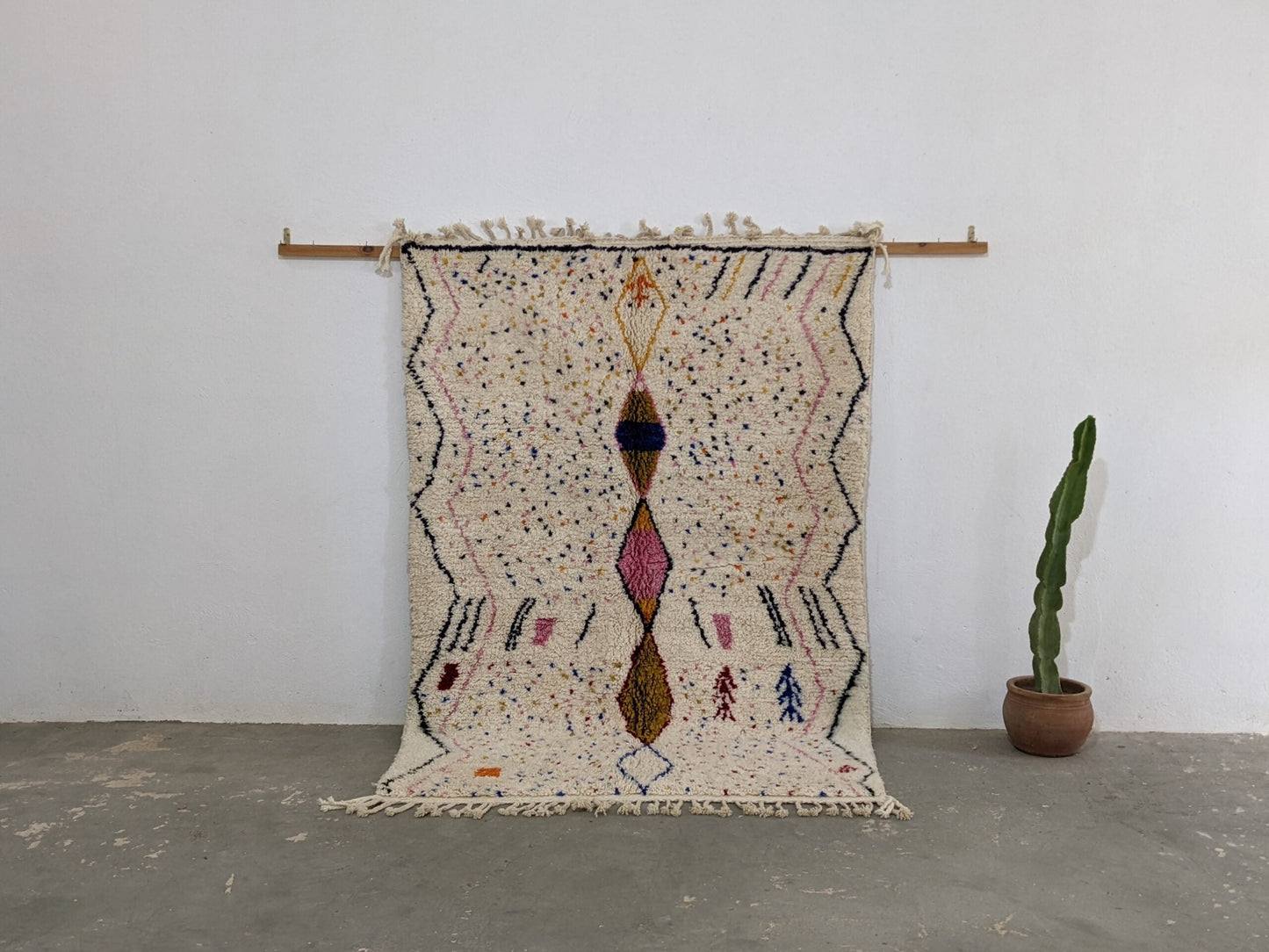DecorBites™ Moroccan Handmade Traditional Azilal Rug 246 X 166 Cm