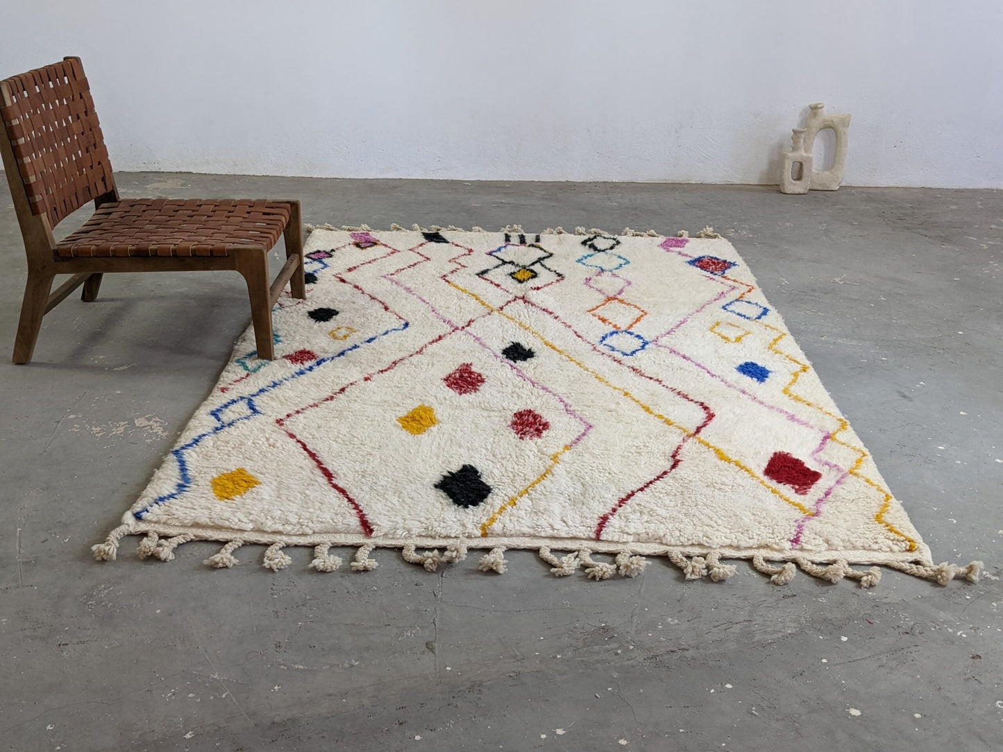 DecorBites™ Moroccan Handmade Traditional Azilal Rug 252 X 160 Cm