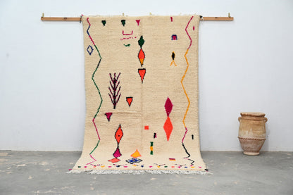 DecorBites™ Moroccan Handmade Traditional Azilal Rug 260 X 148 Cm