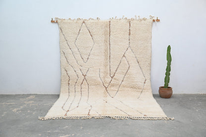 DecorBites™ Moroccan Handmade Traditional Beni Ouarain Carpet 283 X 211 Cm