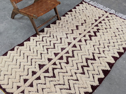 DecorBites™ Moroccan Handmade Traditional Beni Ouarain Rug 252 X 137 Cm