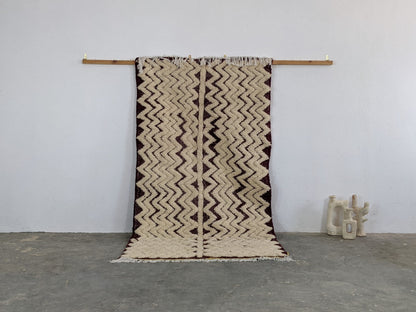 DecorBites™ Moroccan Handmade Traditional Beni Ouarain Rug 252 X 137 Cm