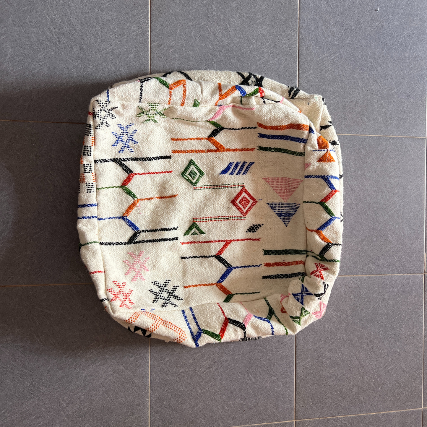 DecorBites™ Moroccan Handmade Traditional Pouf 60cm X 60cm X 20cm