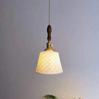 Mosaic brass and wood pendant light ceramic copper led kitchen