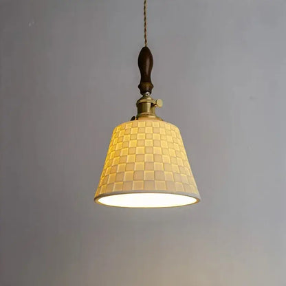 Mosaic brass and wood pendant light ceramic copper led kitchen