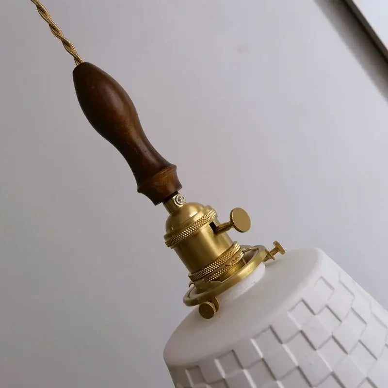 Mosaic brass and wood pendant light ceramic copper led kitchen