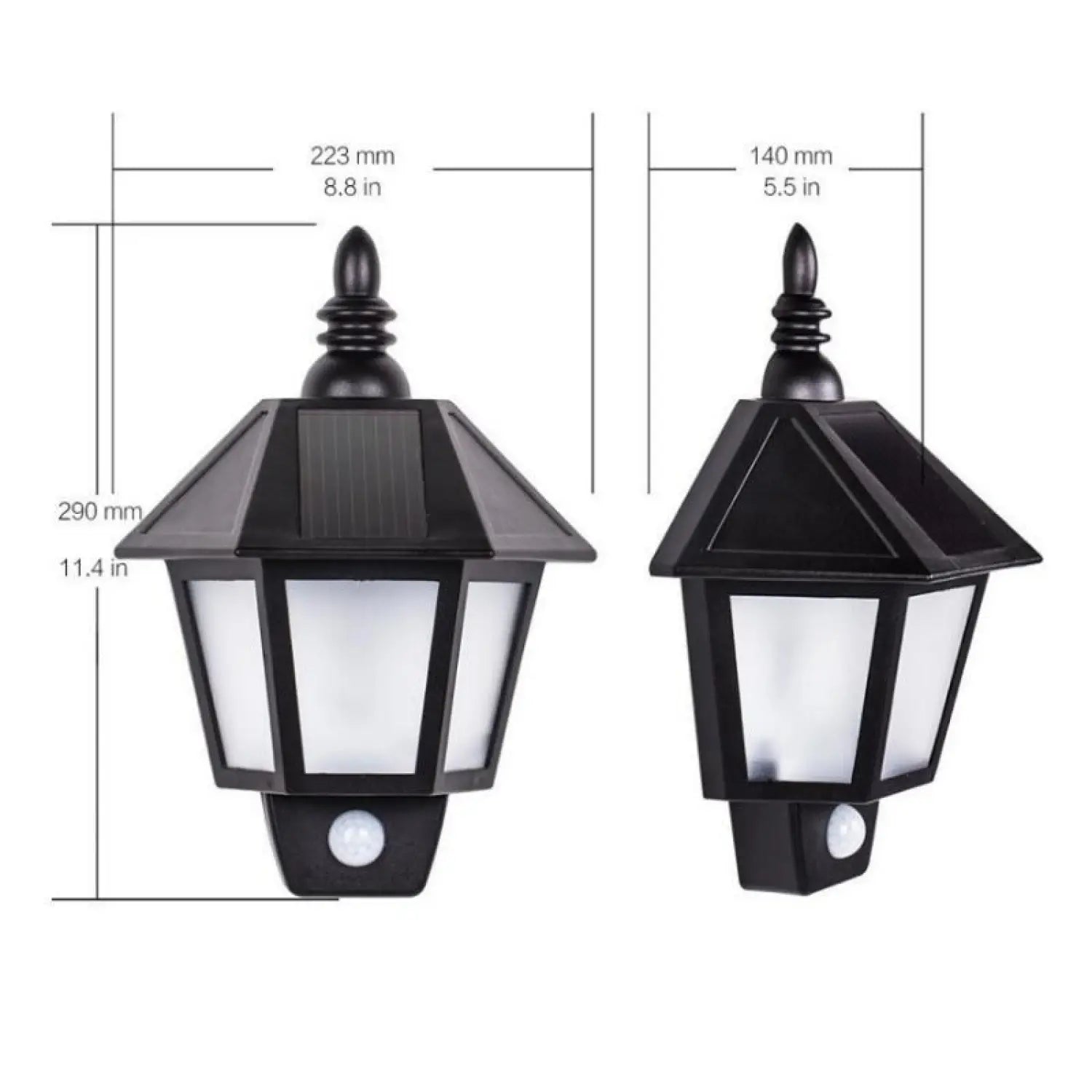 Motion Activated Solar Wall Lamp for Outdoor Lighting with Waterproof