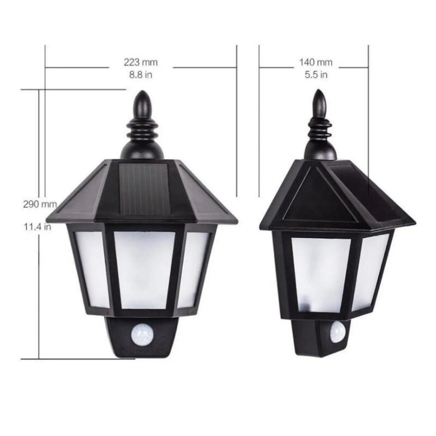 Motion Activated Solar Wall Lamp for Outdoor Lighting with Waterproof