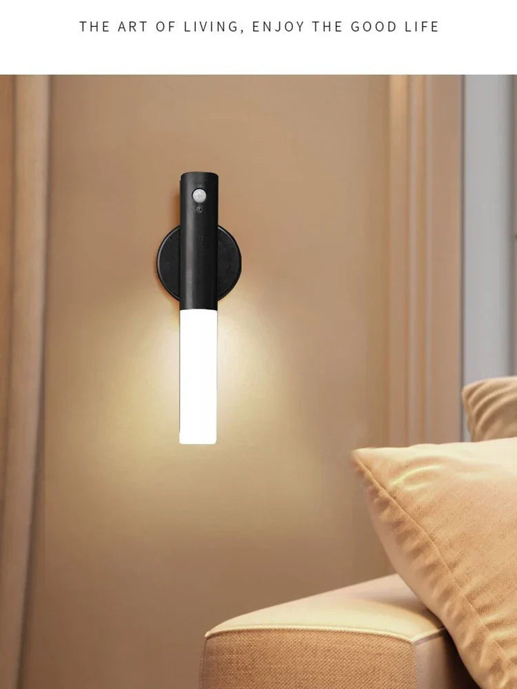 DecorBites™ Motion Sensor Battery Operated Black Wall Lamp