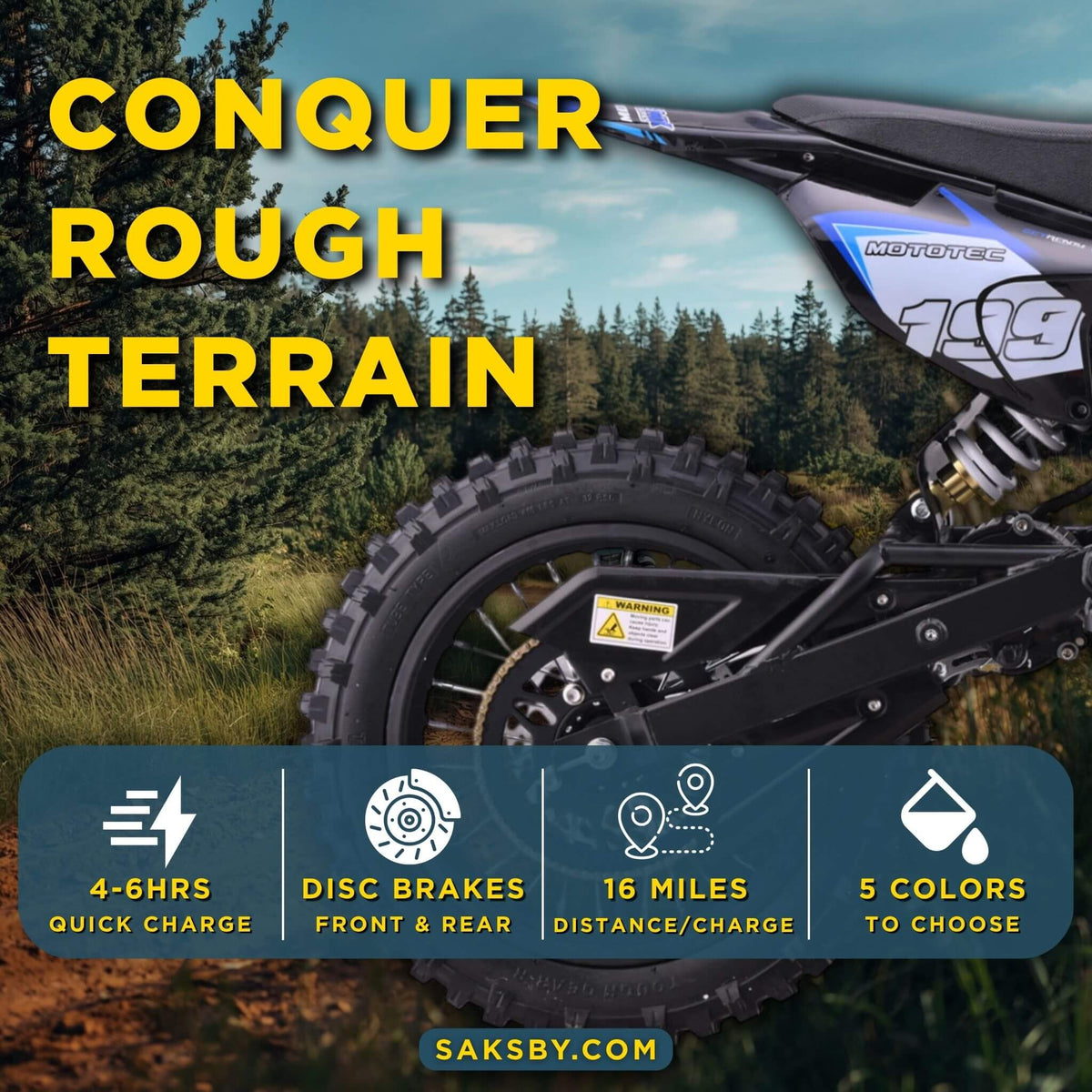 MotoTec 48V 1800W Pro High-Performance Electric Dirt Bike (SAK51948)
