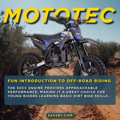 MotoTec Thunder 50CC 2-Stroke Kids Gas Dirt Bike (SAK37480)