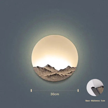 Mountain landscape led wall light for bedroom led wall