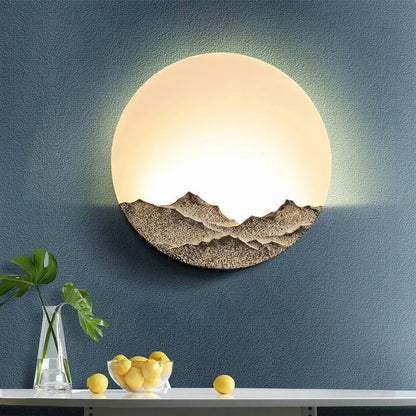 Mountain landscape led wall light for bedroom led wall