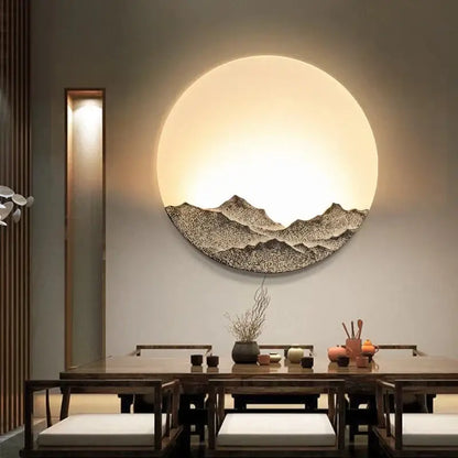 Mountain landscape led wall light for bedroom led wall