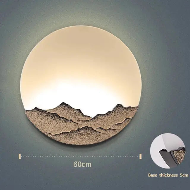Mountain landscape led wall light for bedroom led wall