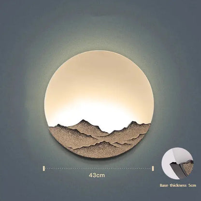 Mountain landscape led wall light for bedroom led wall