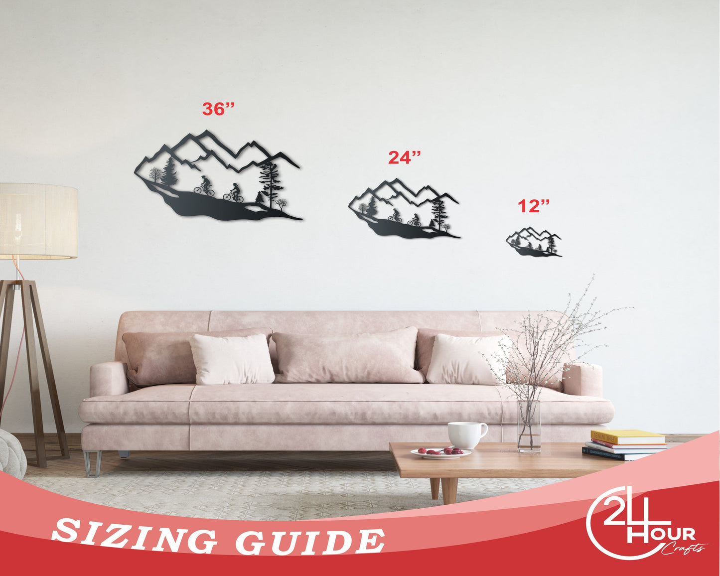 Custom Metal Mountain Biking Wall Art - Metal Sports Sign - 14 Color Options