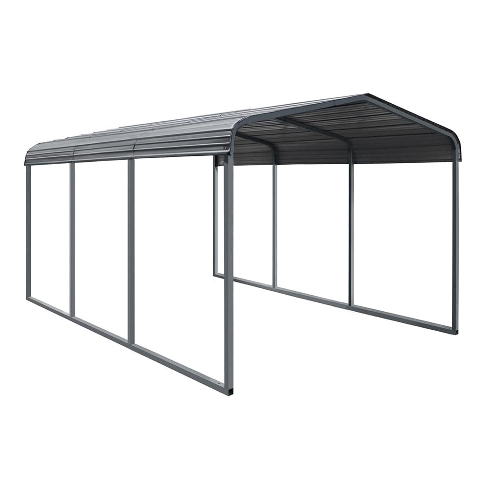 [10x15FT] Alora Large Heavy-Duty Outdoor Metal Carport For Cars, Trucks And Boats (SAK95738)