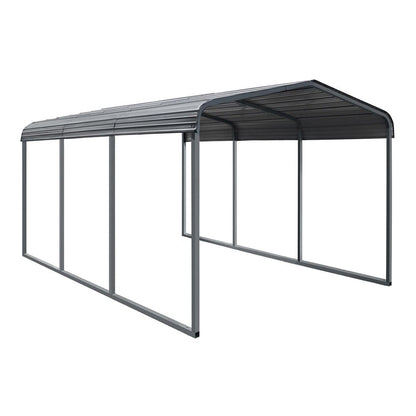 [10x15FT] Alora Large Heavy-Duty Outdoor Metal Carport For Cars, Trucks And Boats (SAK95738)