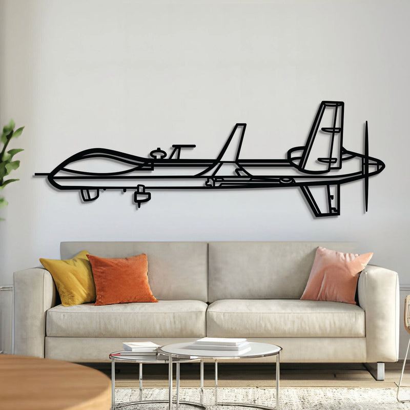 MQ-9B Reaper Metal Aircraft Wall Art - NCP0588, front view