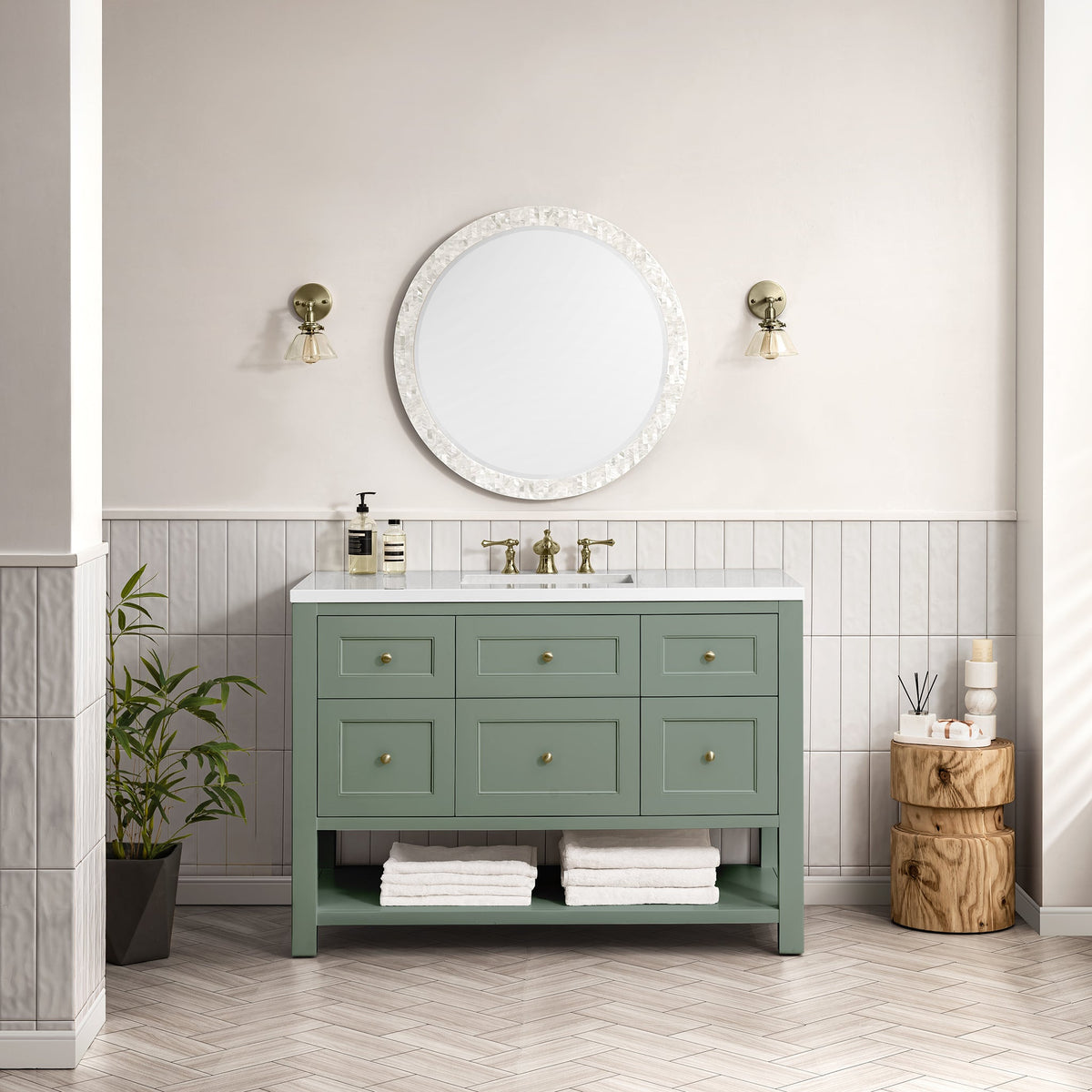 James Martin Breckenridge 48" Single Bathroom Vanity, Smokey Celadon