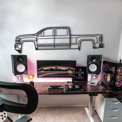 2015 Silverado 2500HD Metal Car Wall Art - MT0516