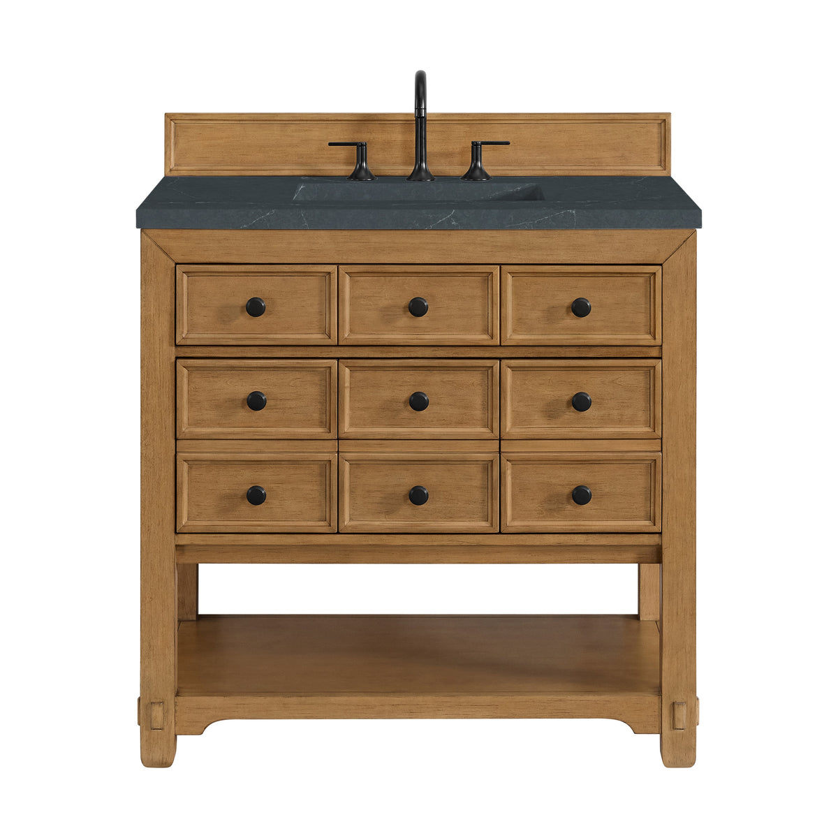James Martin Malibu 36" Single Bathroom Vanity, Amber Birch