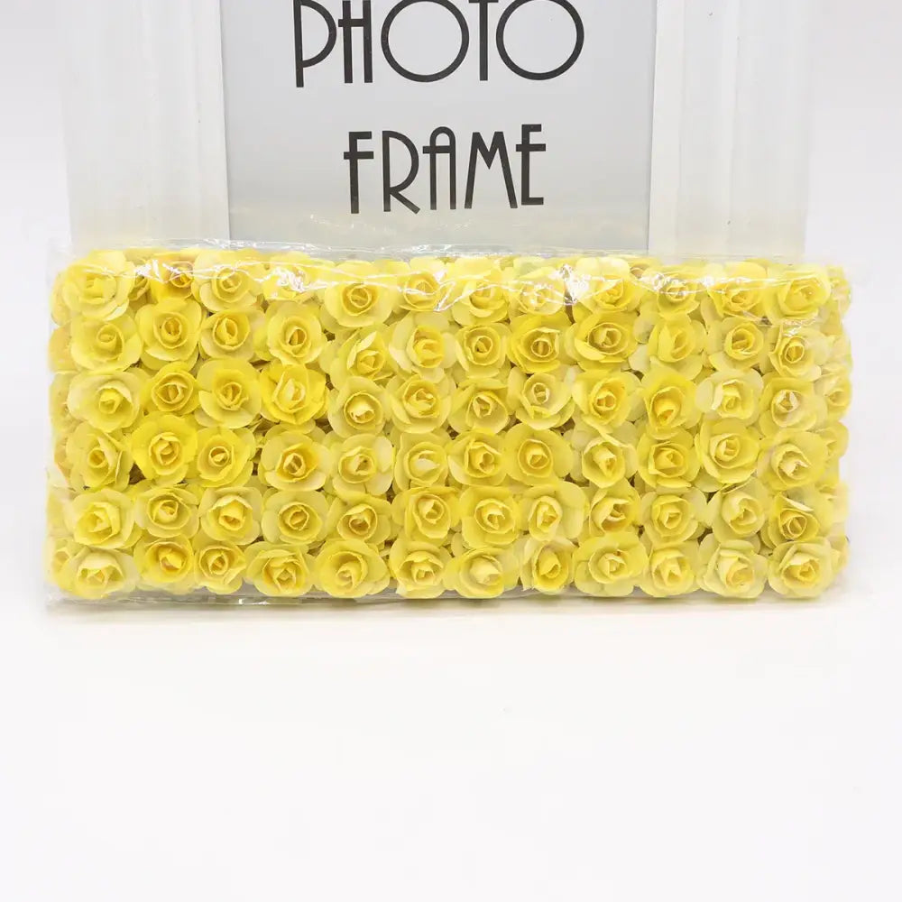 Multi color 144pcs 2cm artificial paper roses wedding decor bedroom
