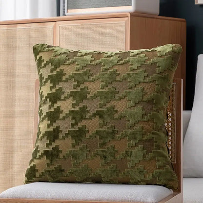 Multi-color houndstooth luxury pillow cover – living room decor