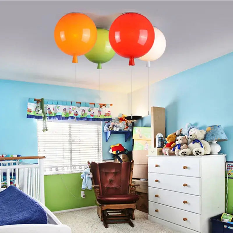 Multicolor balloon ceiling lamp – kids nursery set of 5