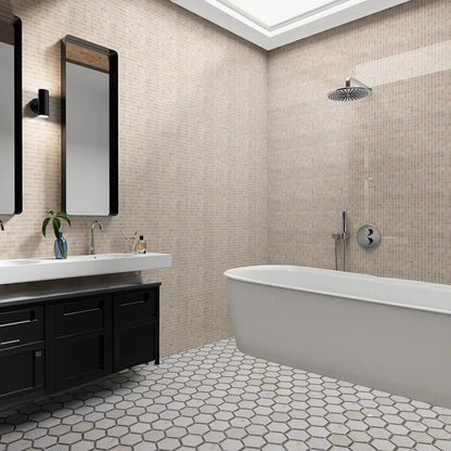 Multicolor Honed Marble Mosaics 8 1/2x11