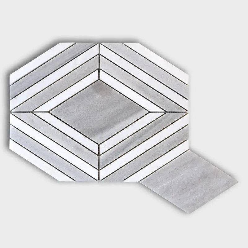 Multicolor Honed Stella Marble Mosaics 10x12 3/4