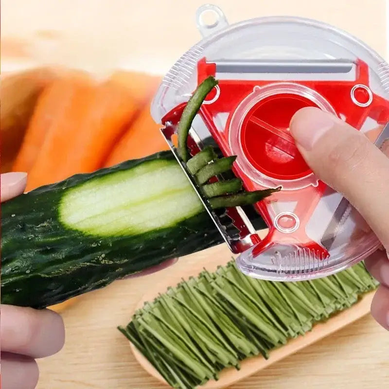 Multicolor magic peeler trio set for kitchen slicing and shredding