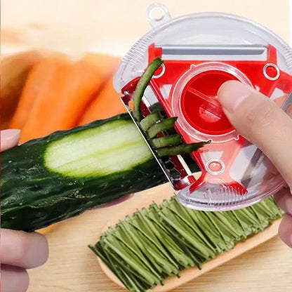 Multicolor magic peeler trio set for kitchen slicing and shredding