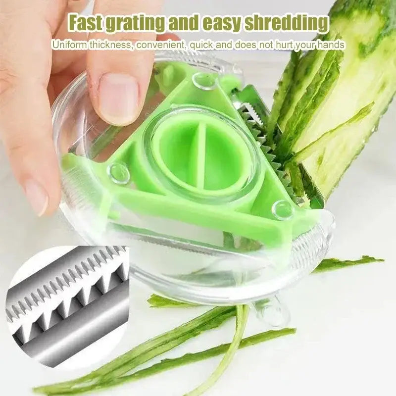 Multicolor magic peeler trio set for kitchen slicing and shredding