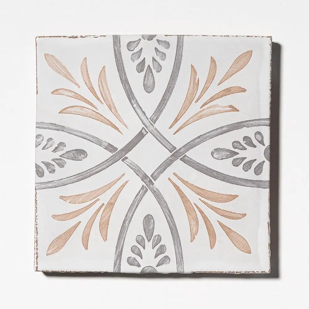 Willow Whirl Matte Glazed Terracotta Tiles 6x6