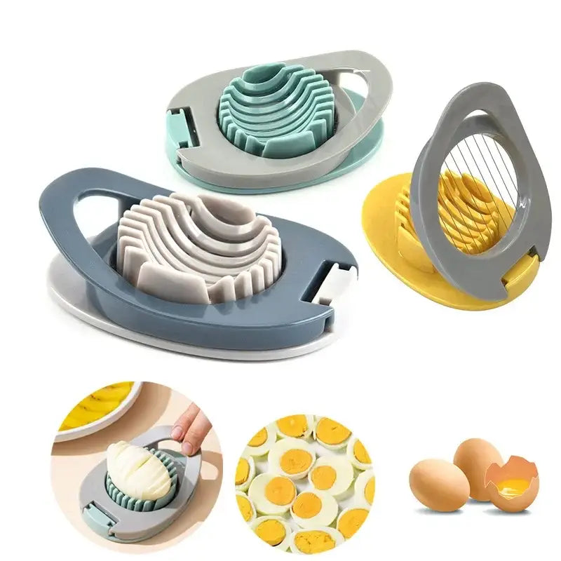 Multifunctional stainless steel egg cutter 3 piece kitchen gadget