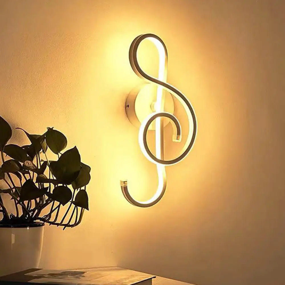 DecorBites™ Musical Note LED Wall Sconce - Stylish Home Wall Mount Lighting for Bedroom or Living Room Décor