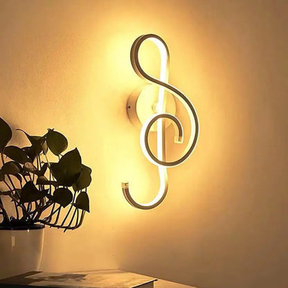 DecorBites™ Musical Note LED Wall Sconce - Stylish Home Wall Mount Lighting for Bedroom or Living Room Décor