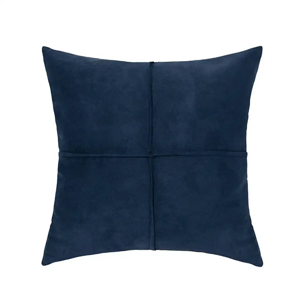 Mustard yellow cross faux suede pillow cover living room decor