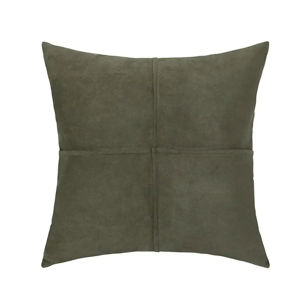 Mustard yellow cross faux suede pillow cover living room decor