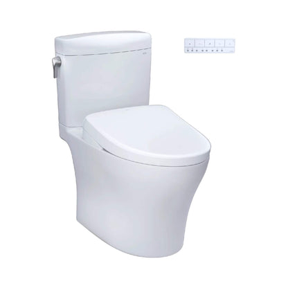 [MW4364736CEMFGN#01] TOTO Aquia IV Cube 1.28 GPF And 0.9 GPF Dynamax Tornado Flush Toilet With Washlet S7A Bidet Seat (SAK74285)