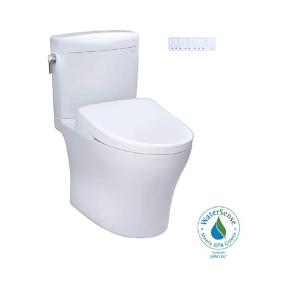 [MW4364736CEMFGN#01] TOTO Aquia IV Cube 1.28 GPF And 0.9 GPF Dynamax Tornado Flush Toilet With Washlet S7A Bidet Seat (SAK74285)