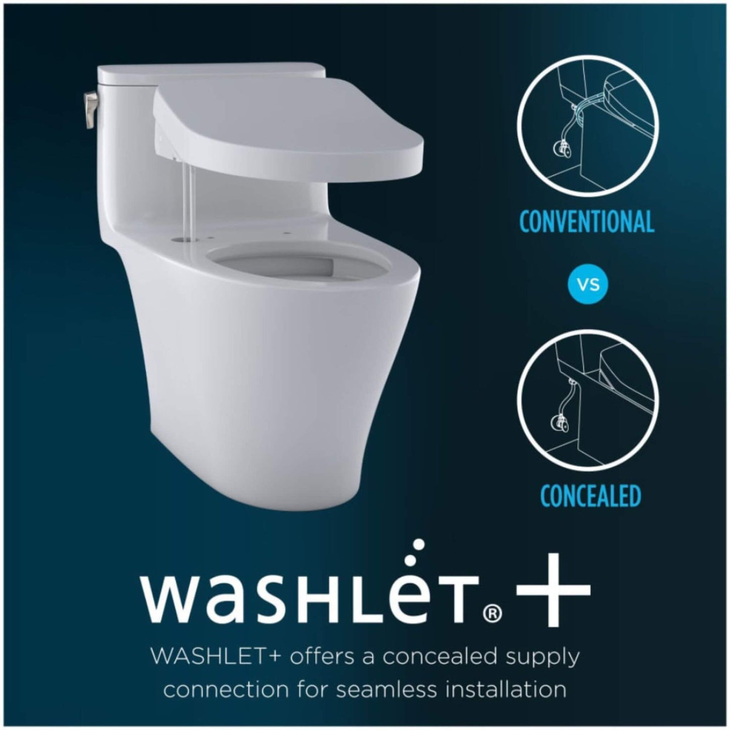 [MW4464726CEMFGN#01] TOTO Aquia IV Dual Flush Elongated Universal Height Toilet With Washlet S7 Bidet Seat (SAK53982)