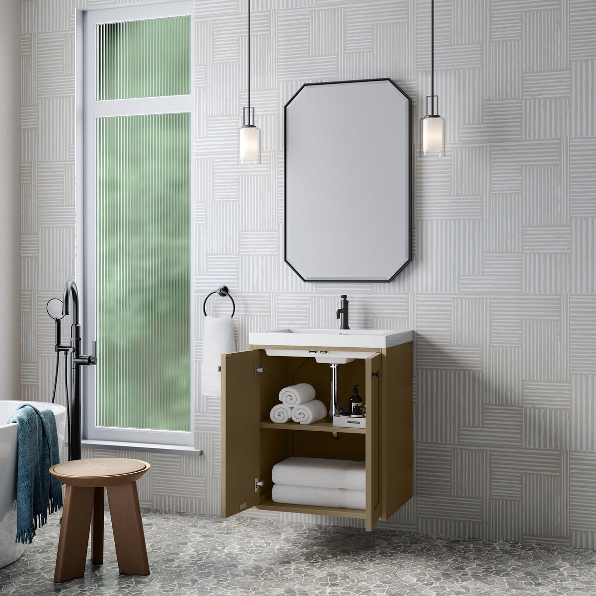 James Martin Chianti 24" Single Bathroom Vanity, Walnut Whisper