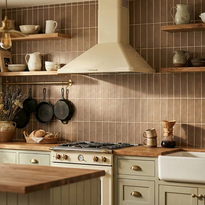 Delos Sun Matte Subway Glass Tiles 2x6
