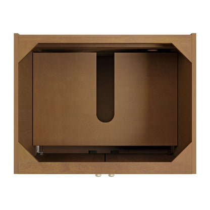 James Martin Laurent 30" Dual Mount Single Bathroom Vanity, Honey Oak