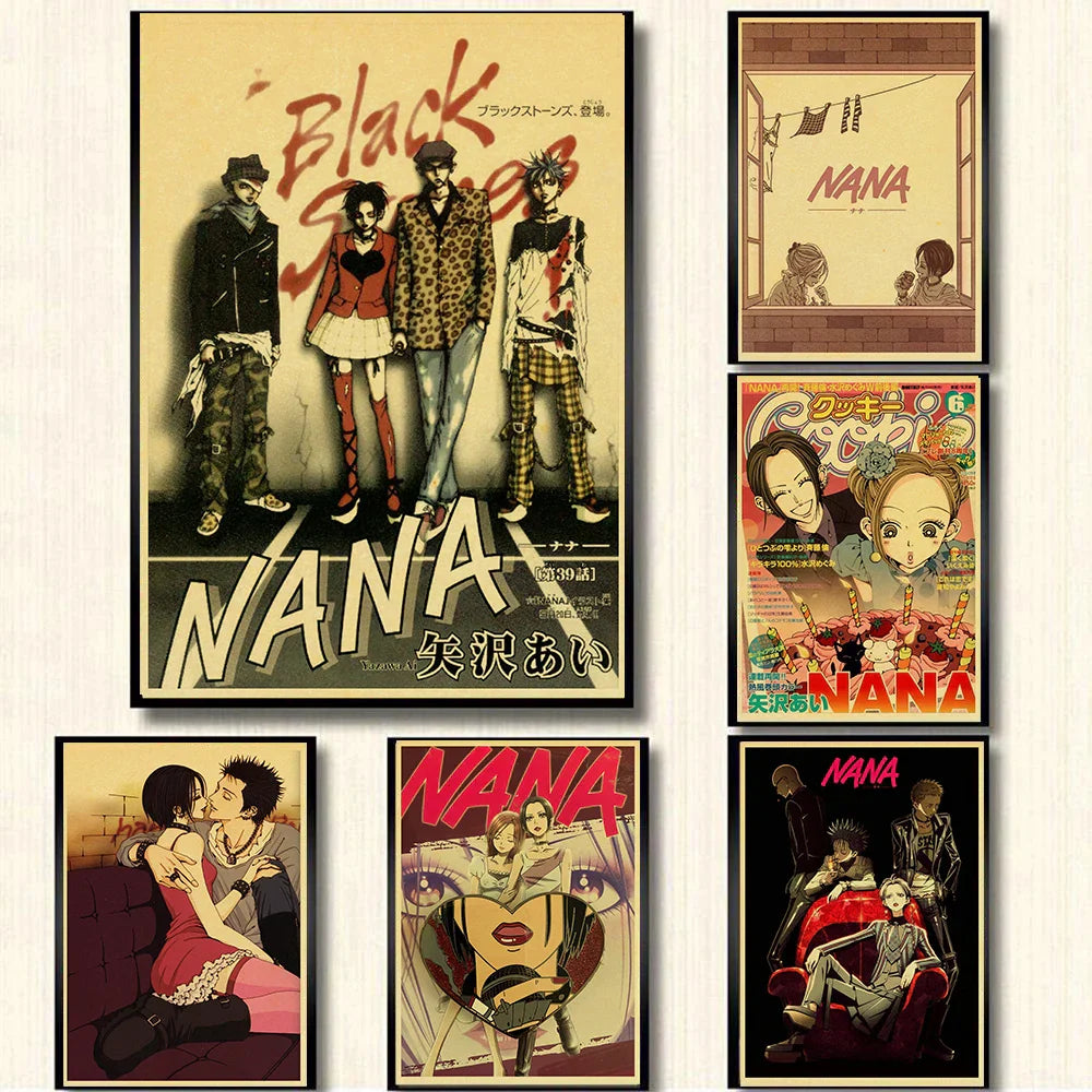 DecorBites™ NANA Anime Poster Set - Retro Design Wall Decor